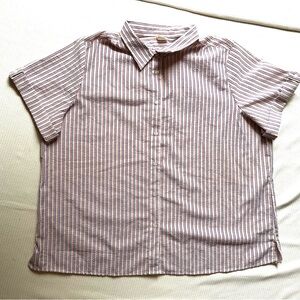 BocaBay short sleeve blouse/ 3XL/ striped red,blue,yellow/NWOTG